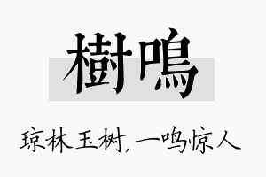 树鸣名字的寓意及含义