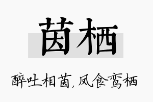 茵栖名字的寓意及含义