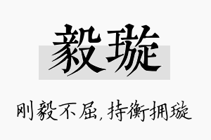 毅璇名字的寓意及含义