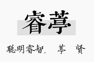 睿葶名字的寓意及含义