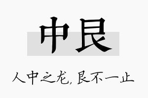 中艮名字的寓意及含义