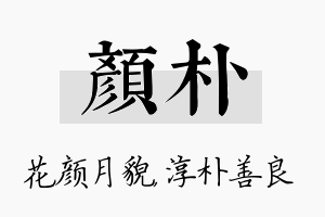 颜朴名字的寓意及含义