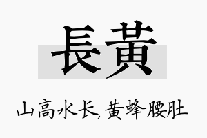 长黄名字的寓意及含义