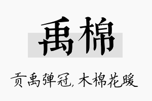 禹棉名字的寓意及含义