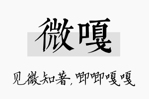 微嘎名字的寓意及含义