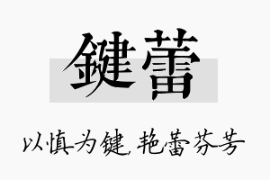 键蕾名字的寓意及含义