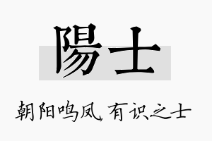 阳士名字的寓意及含义