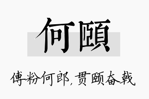 何颐名字的寓意及含义