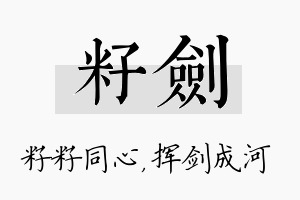 籽剑名字的寓意及含义