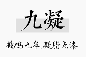 九凝名字的寓意及含义