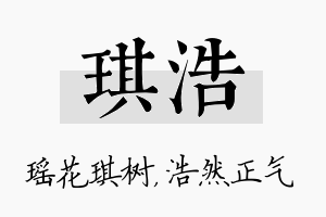 琪浩名字的寓意及含义