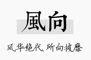 风向名字的寓意及含义