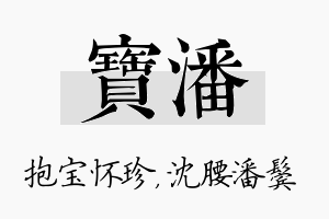 宝潘名字的寓意及含义