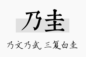 乃圭名字的寓意及含义