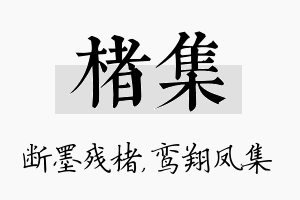 楮集名字的寓意及含义