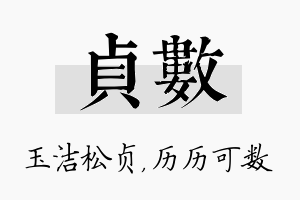 贞数名字的寓意及含义