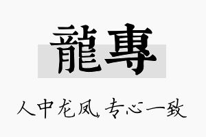 龙专名字的寓意及含义