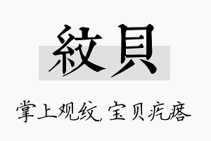 纹贝名字的寓意及含义