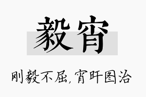 毅宵名字的寓意及含义