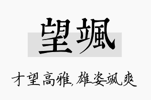 望飒名字的寓意及含义