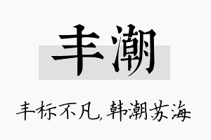 丰潮名字的寓意及含义