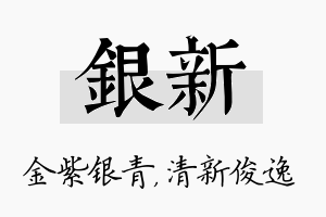 银新名字的寓意及含义