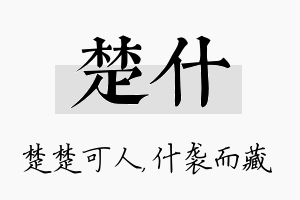 楚什名字的寓意及含义