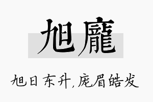 旭庞名字的寓意及含义