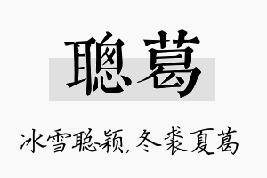 聪葛名字的寓意及含义