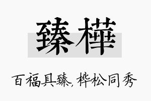 臻桦名字的寓意及含义