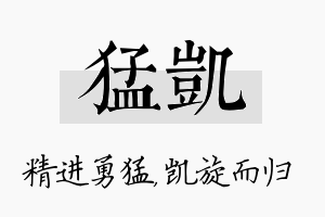 猛凯名字的寓意及含义