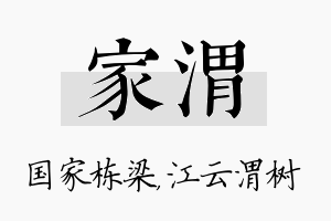 家渭名字的寓意及含义