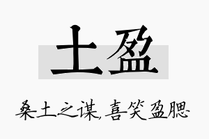 土盈名字的寓意及含义