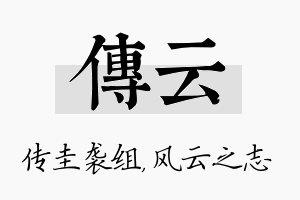 传云名字的寓意及含义