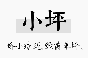 小坪名字的寓意及含义