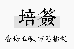 培签名字的寓意及含义