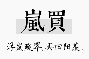 岚买名字的寓意及含义