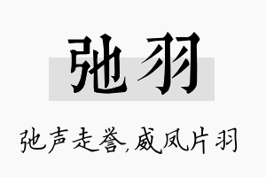 弛羽名字的寓意及含义