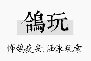 鸽玩名字的寓意及含义