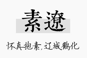 素辽名字的寓意及含义