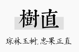 树直名字的寓意及含义