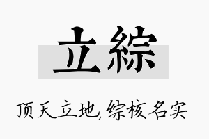 立综名字的寓意及含义