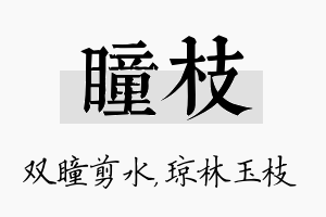 瞳枝名字的寓意及含义