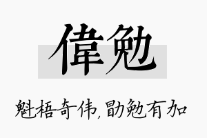 伟勉名字的寓意及含义