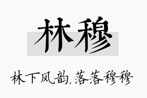 林穆名字的寓意及含义