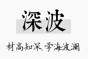 深波名字的寓意及含义