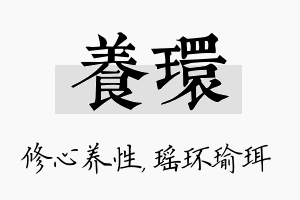 养环名字的寓意及含义