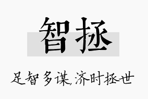 智拯名字的寓意及含义