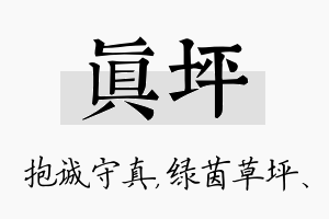 真坪名字的寓意及含义