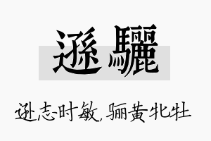 逊骊名字的寓意及含义